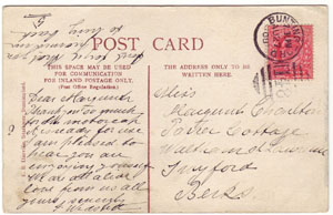 Postmarked 28th Sept 1908